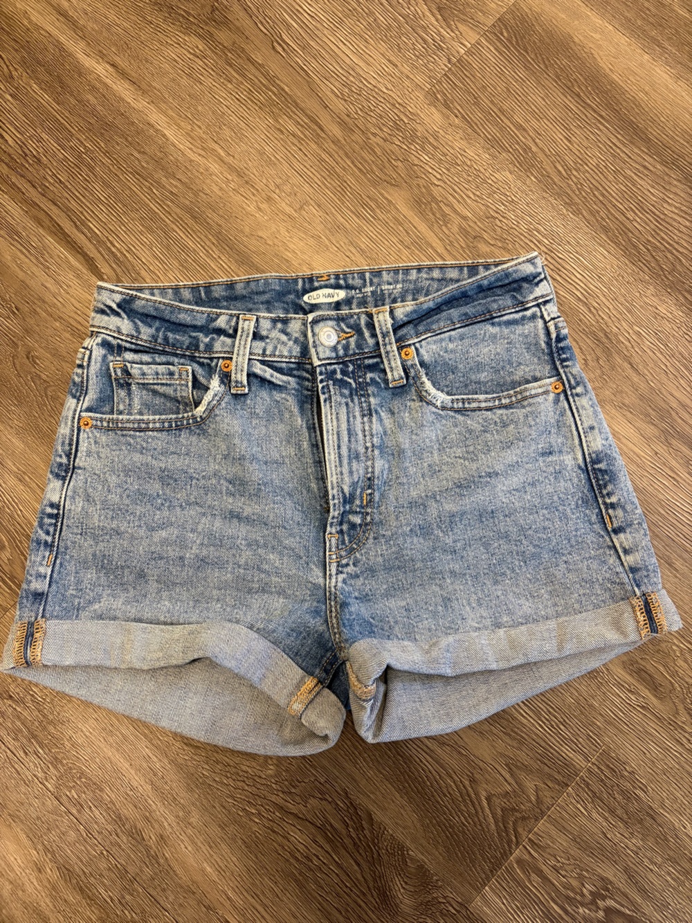 Old Navy Light Blue Denim Roll-Cuff Women's Shorts